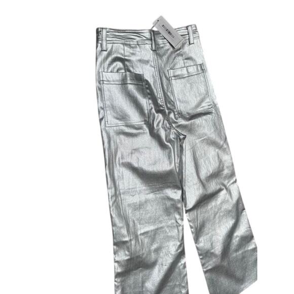 NWT Anniewear Boutique Silver raw hem light weight pant.  Size Small - Picture 5 of 5